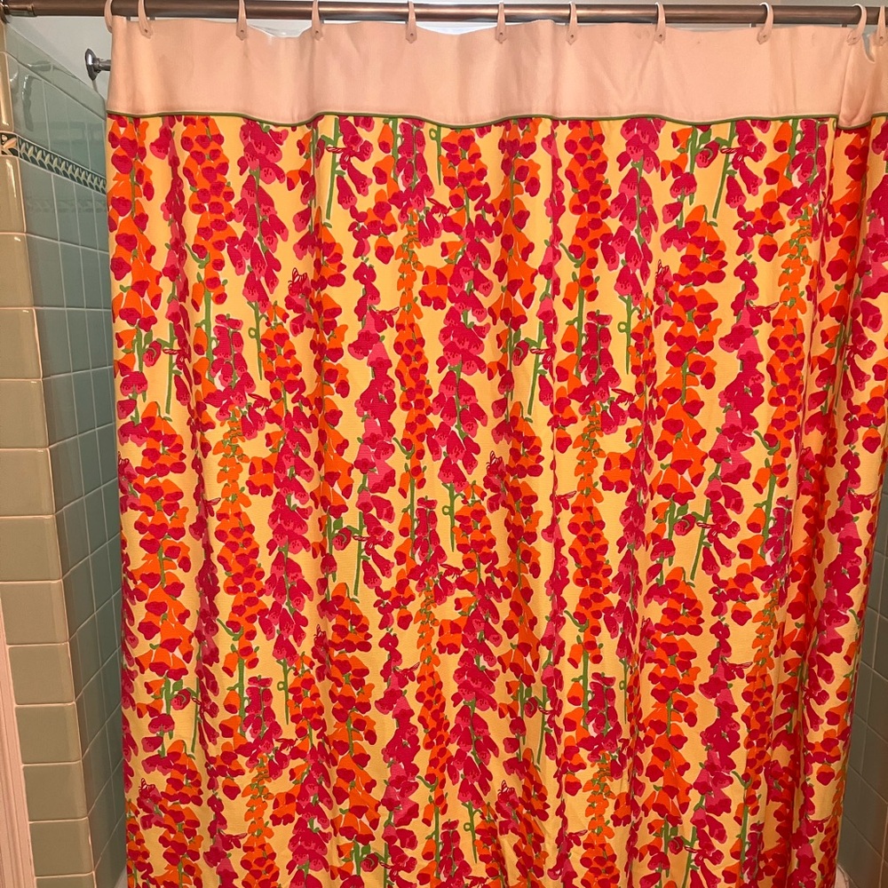 Used Lilly Pulitzer Garnet Hill Collection Shower Curtain